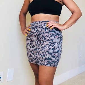 Fusia, Black, and Tan Skirt